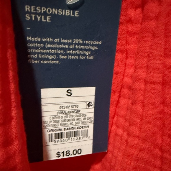 Women's Gauze Tank Top - Universal Thread™ Coral Red S:
Lightweight Scoopneck - Picture 2 of 4